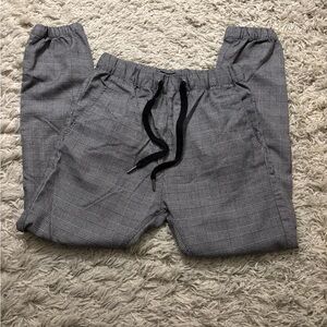 Drake Checkered Gray/Black & White Men's Joggers Size 28